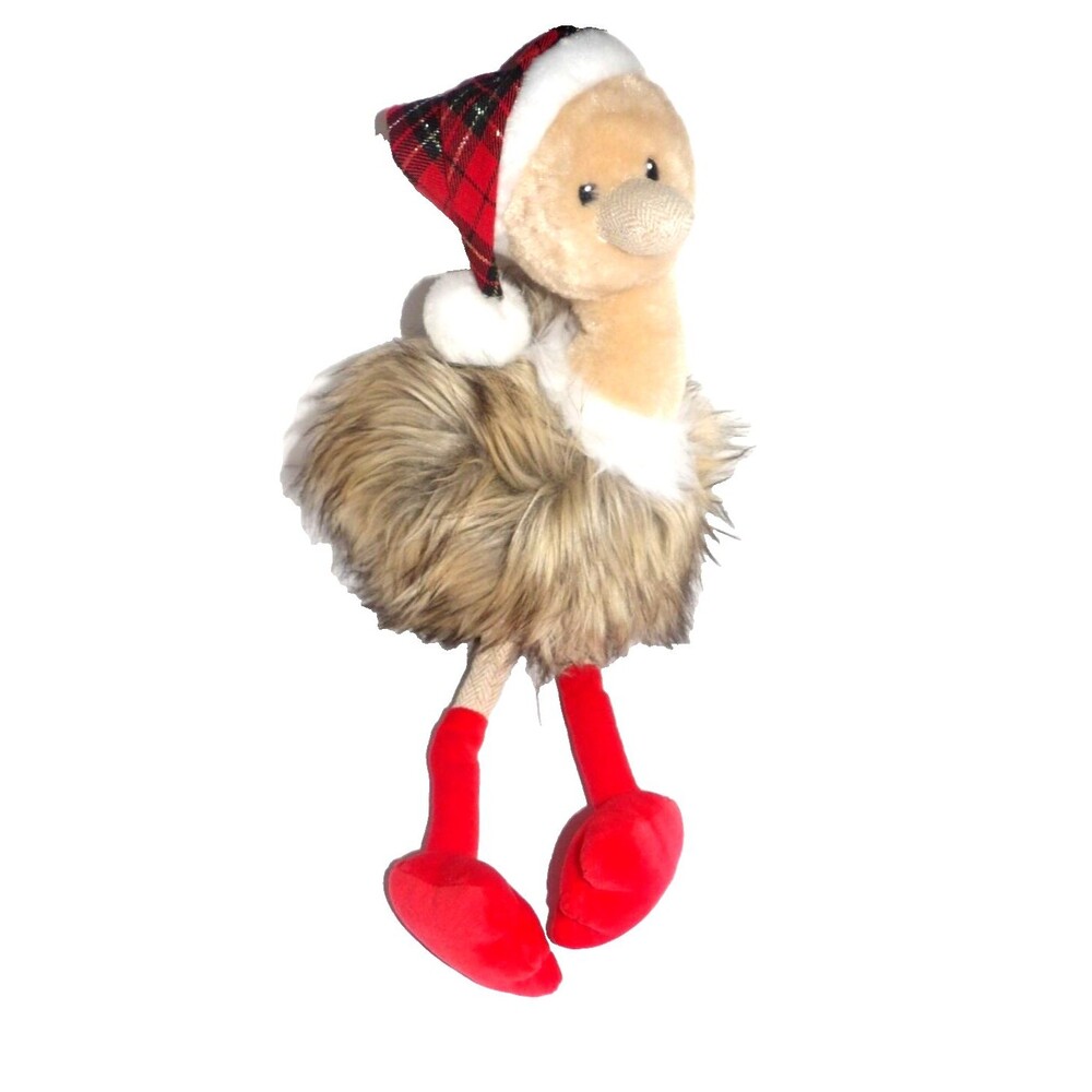 Savanna Plush OSTRICH Pier 1 Imports Stuffed Animal Christmas 18” Furry Fluffy